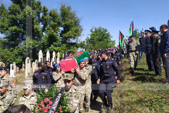 Qusarda şəhid Şair Heydərov dəfn edilib - FOTO