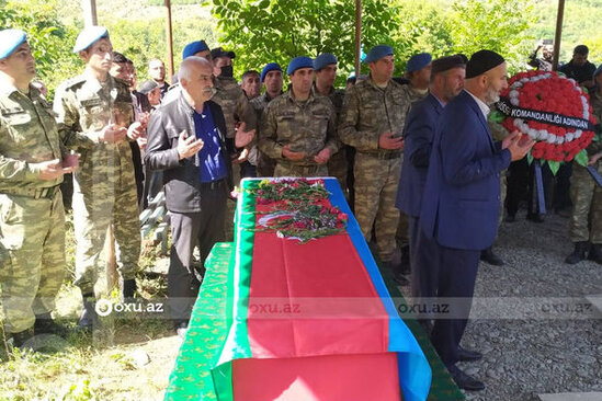 Qusarda şəhid Şair Heydərov dəfn edilib - FOTO
