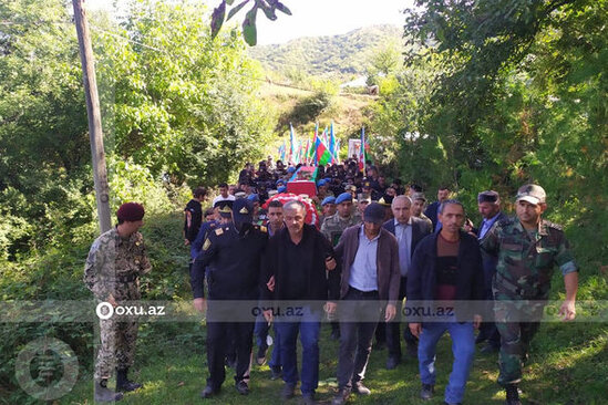 Qusarda şəhid Şair Heydərov dəfn edilib - FOTO