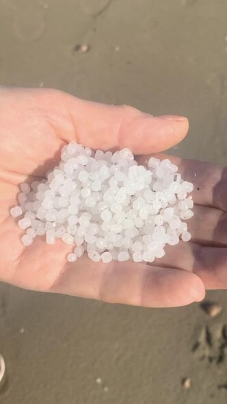 Xəzərin sahilinə plastik qranulları kim "səpələyib"? - FOTO