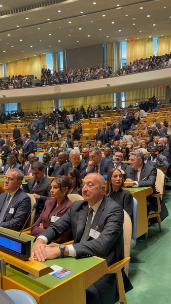 Prezident və xanımı BMT-nin mənzil-qərargahında - Fotolar+Video