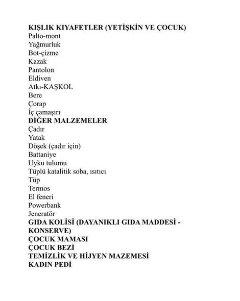 Qardaş ölkəyə yardım üçün hansı əşyalar göndərilməlidir? - AÇIQLAMA + SİYAHI + FOTO