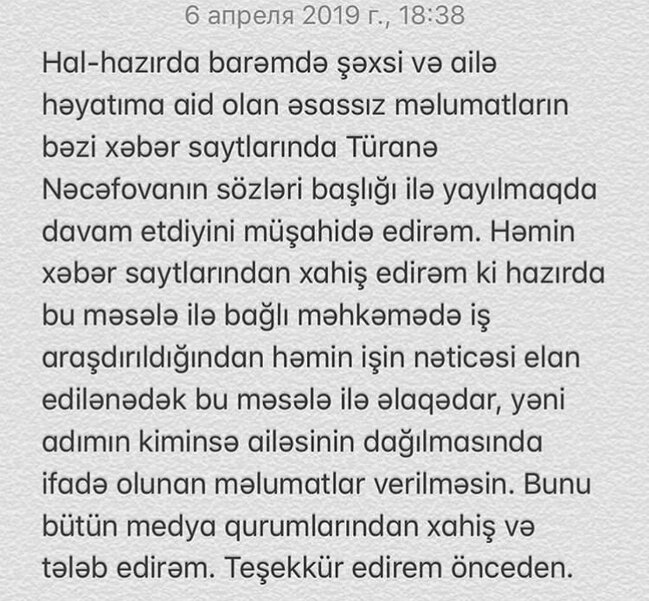 Adı evli kişi ilə hallanan müğənni Aysel Əlizadə xəbərdarlıq etdi