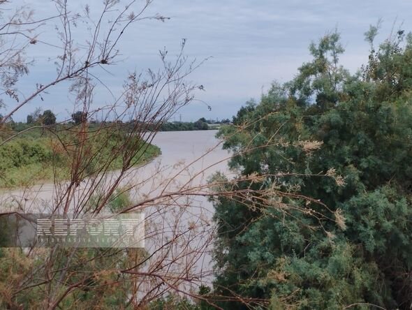 Kür çayında suyun səviyyəsi qalxıb - FOTO