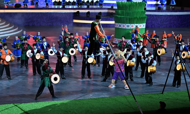 İlham Əliyev və Mehriban Əliyeva Gəncədə III MDB Oyunlarının açılış mərasimini izləyiblər