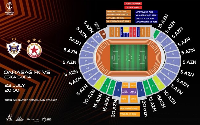 "Qarabağ"ın biletləri bu gün satışa çıxarılır