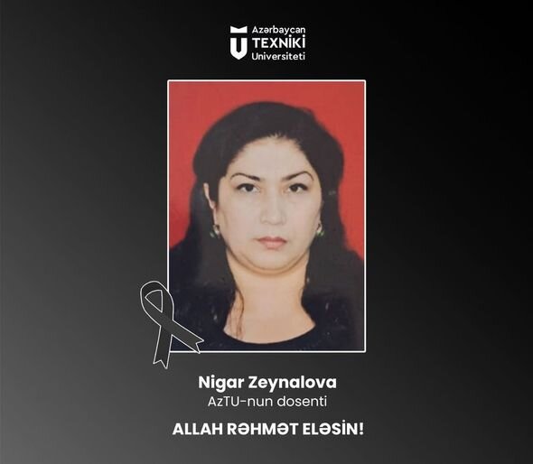 AzTU-nun dosenti 52 yaşında vəfat edib
