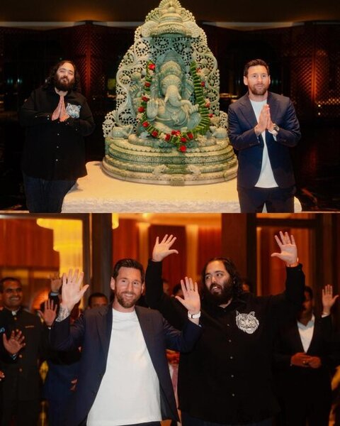 Messi Hindistanın ən varlı ailəsinin üzvləri ilə bir arada - Fotolar