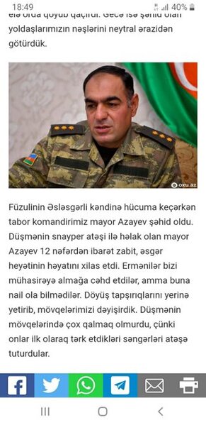 Şəhid mayor Azayev Asifi siz də tanıyın