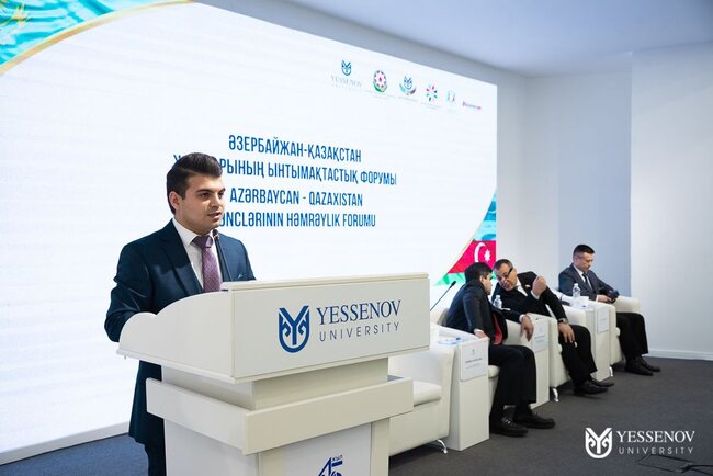 Aktau şəhərində Azərbaycan - Qazaxıstan gənclərinin həmrəylik forumu keçirilib - FOTOLAR