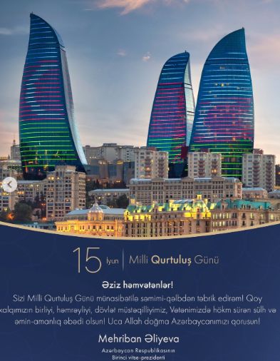 Mehriban Əliyeva Milli Qurtuluş Günü münasibətilə paylaşım edib - FOTO
