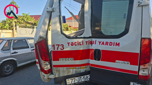 Qusarda təcili yardım maşını qəzaya düşdü - Fotolar