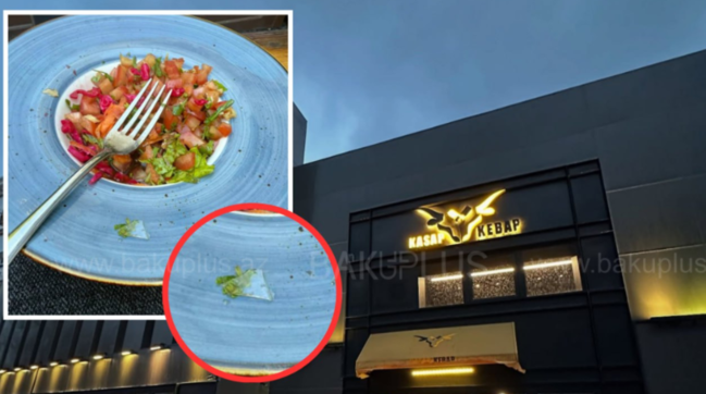 "Kasap Kabab"ın salatın içindən şüşə çıxdı – Müştəri yaralandı