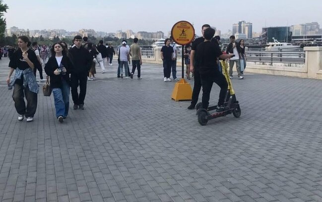 Bulvarda skuterlərin istifadəsi qadağan edildi