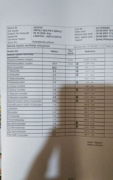 14 yaşlı məktəbli kəskin leykozdan əziyyət çəkir - FOTO