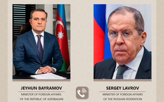 Ceyhun Bayramov ilə Sergey Lavrov regional və beynəlxalq təhlükəsizlik məsələlərini müzakirə edib
