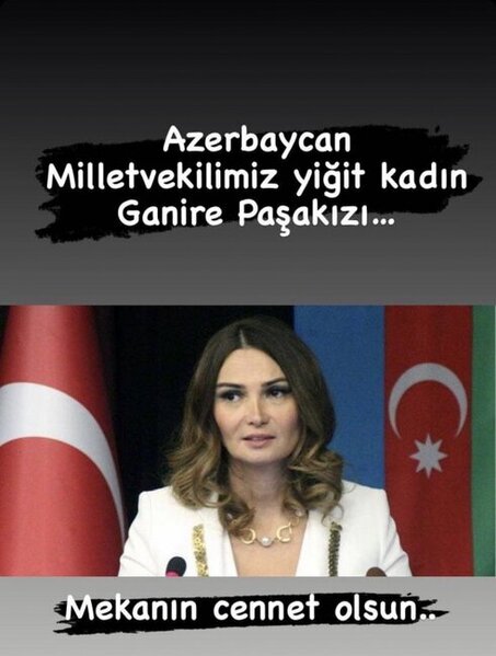 Oktay Kaynarca Qənirə Paşayeva ilə bağlıl paylaşım ETDİ -FOTO