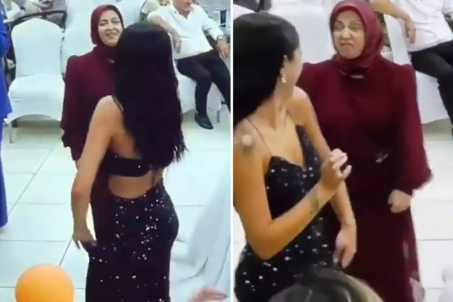 Toyda qızının rəqsi hicablı ananı ÖZÜNDƏN BELƏ ÇIXARDI - VİDEO