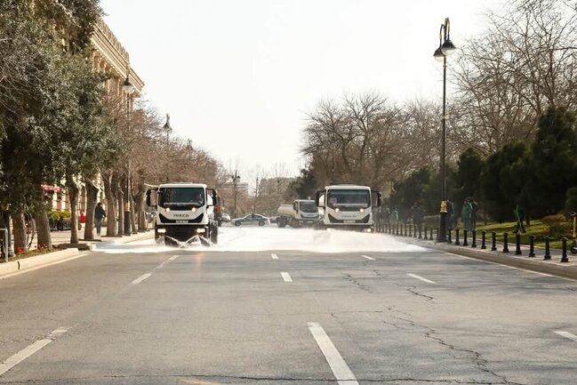 Bakıda Novruz ərəfəsində geniş təmizlik işləri aparılıb