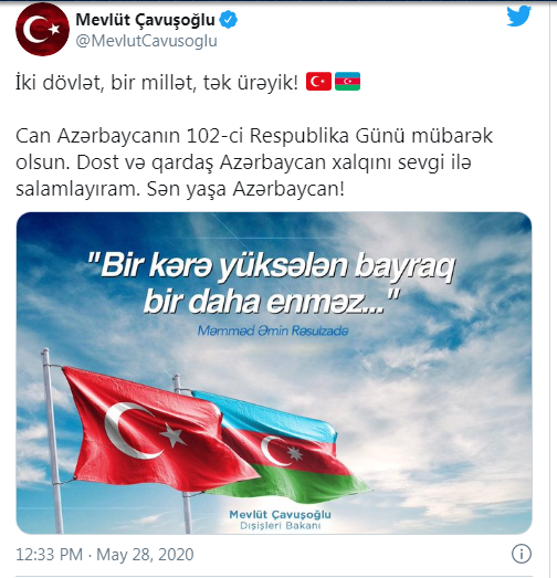 Çavuşoğludan Azərbaycan dilində bayram təbriki - FOTO