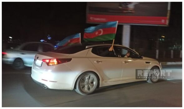 "Exit poll"un nəticələri açıqlanandan sonra Sumqayıtda avtoyürüş başlayıb - FOTO