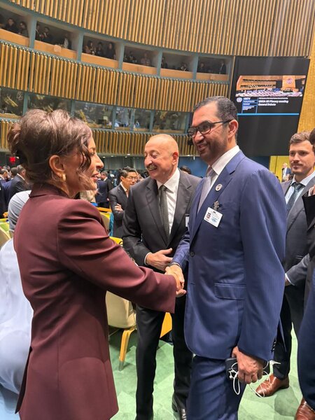 Prezident və xanımı BMT-nin mənzil-qərargahında - Fotolar+Video