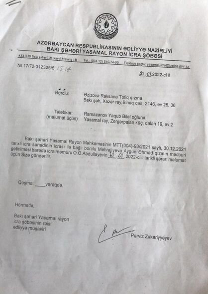 Əri və qayınanası uşağı anadan oğurlayıblar, icraçılar məhkəmə qərarını icra etmirlər