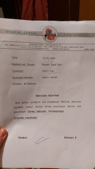 8 aylıq Zeydin müalicəyə ehtiyacı var: "Maddi cəhətdən tam tükənmişik" - FOTO