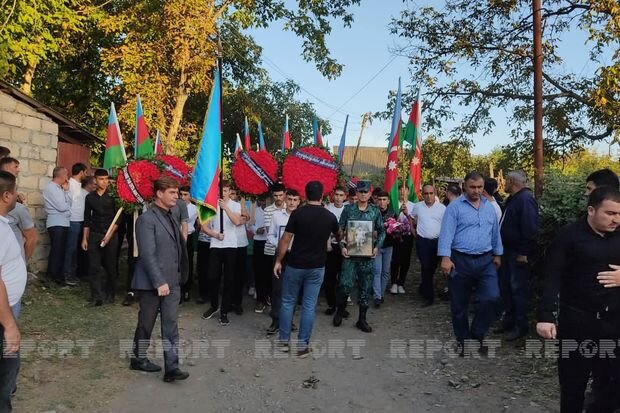 Zaqatalada şəhid Turan Məhərrəmovun dəfn mərasimi keçirildi - FOTO