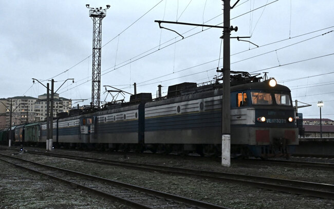 Taxıl yüklü 8 vaqon Ermənistana gedir - Fotolar