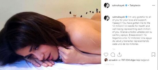 53 yaşlı Salma Hayekdən erotik FOTO