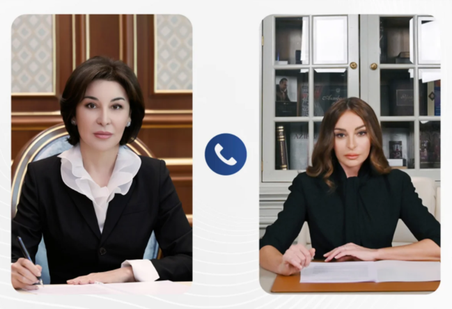 Ziroat Mirziyoyeva Mehriban Əliyevaya zəng edib