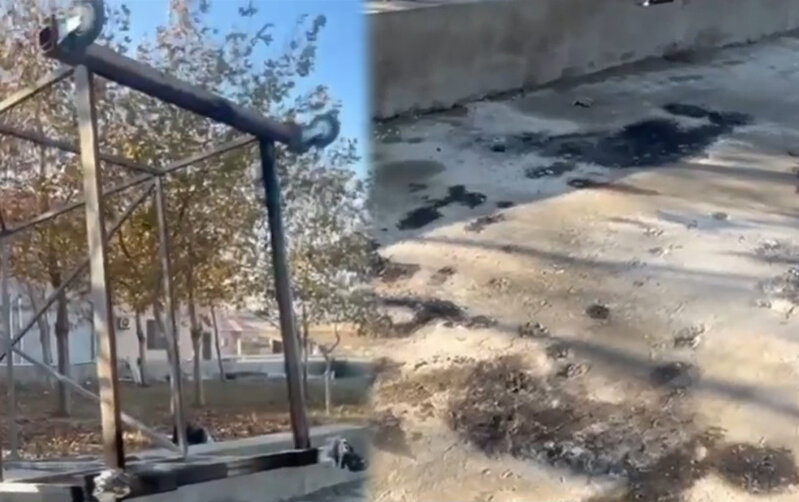 Ofisiantların öldüyü yerdən görüntülər - Video