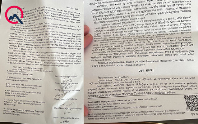 Yasamalda küçəni bölüşə bilməyən qonşular arasında problem