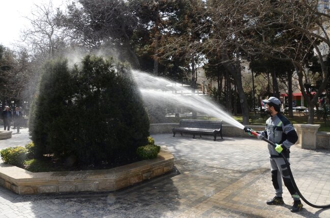 Bu gün Bakının 545 küçəsi yuyuldu