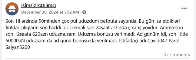 Qanunsuz mərc saytı "Betbuta" ermənilərinmiş