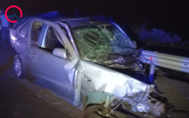 Biləsuvarda üç maşın toqquşdu - Ölən və xəsarət alanlar var