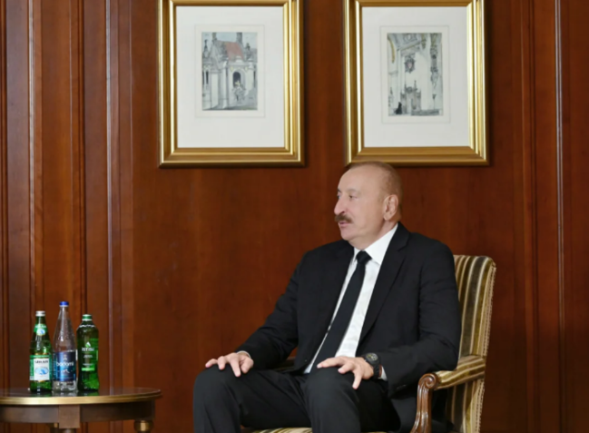 İlham Əliyev Almaniya İqtisadiyyatının Şərq Komitəsinin sədri Mixael Harms ilə görüşüb - FOTO