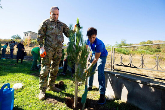 Şəhid övladları Şuşada ağac əkdilər - FOTO