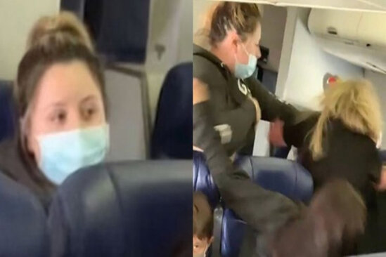 Təyyarədə QADINLAR arasında dava: 20 il həbs... - VİDEO