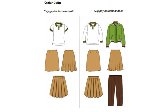 Şagirdlərin geyim formaları müəyyənləşib