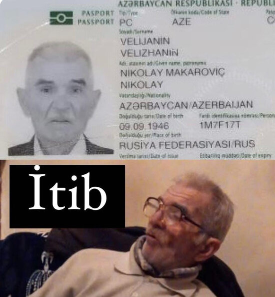 Bakıda evə qayıtmayan yaşlı kişi AXTARILIR