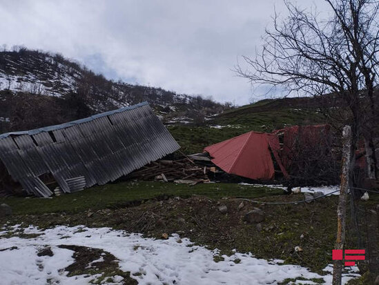 Lerikdə torpaq sürüşməsi: Ev, tövlə, mal-qara torpaq altında qaldı - FOTO