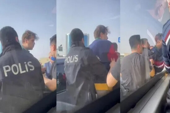 Məşhur aktyor avtobus sürücüsünü döydü - VİDEO