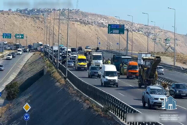 Bakı dairəvi yoldan istifadə edənlərin NƏZƏRİNƏ: Təmir gedir - VİDEO