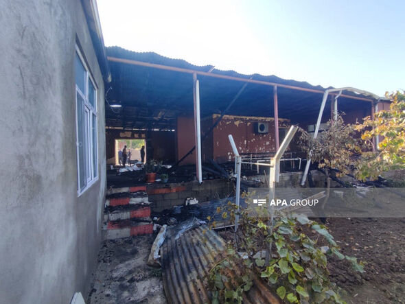 Naxçıvanda şəhidin evi yanıb