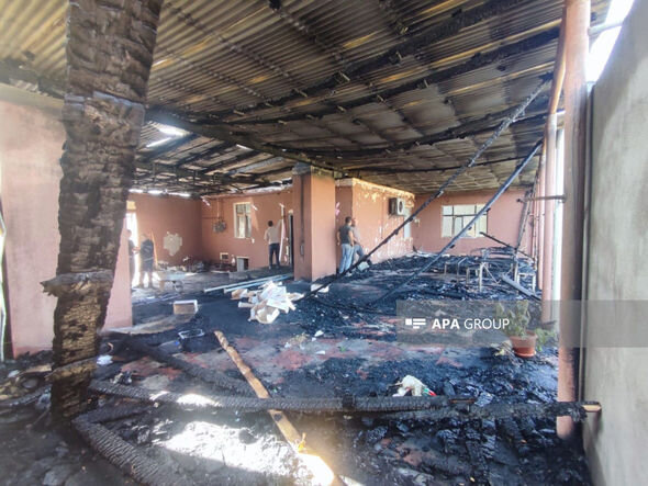 Naxçıvanda şəhidin evi yanıb