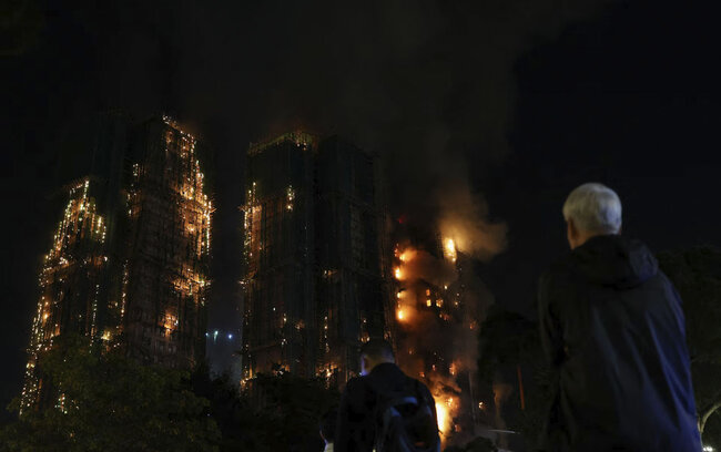 Yanğınla mübarizə 9 saatdır davam edir... - Fotolar