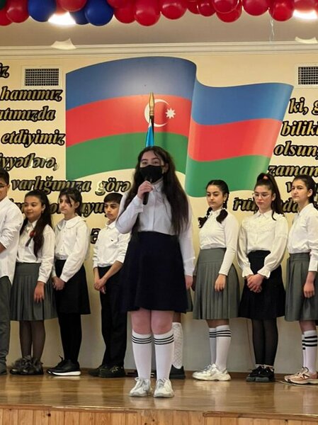 157 saylı məktəbdə Ana Dilimizə həsr olunan tədbir keçirilib - FOTOLAR