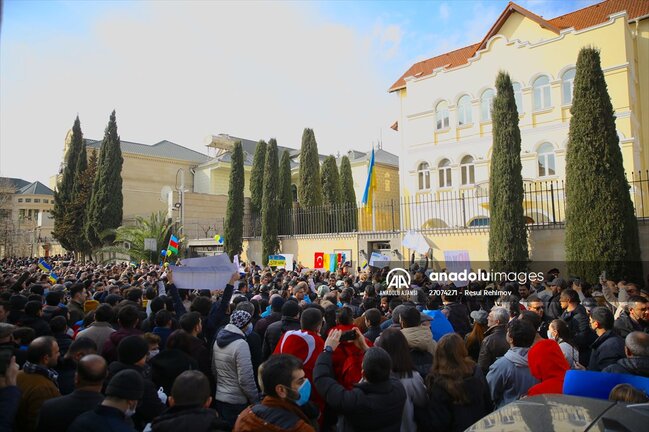 Azərbaycan xalqından Ukraynaya dəstək aksiyası - FOTO-VİDEO
